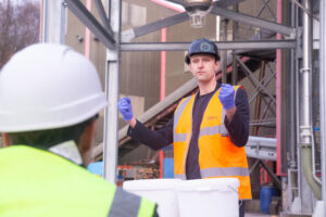 David Hughes at the Mevo A1 Production Facility in Wrexham